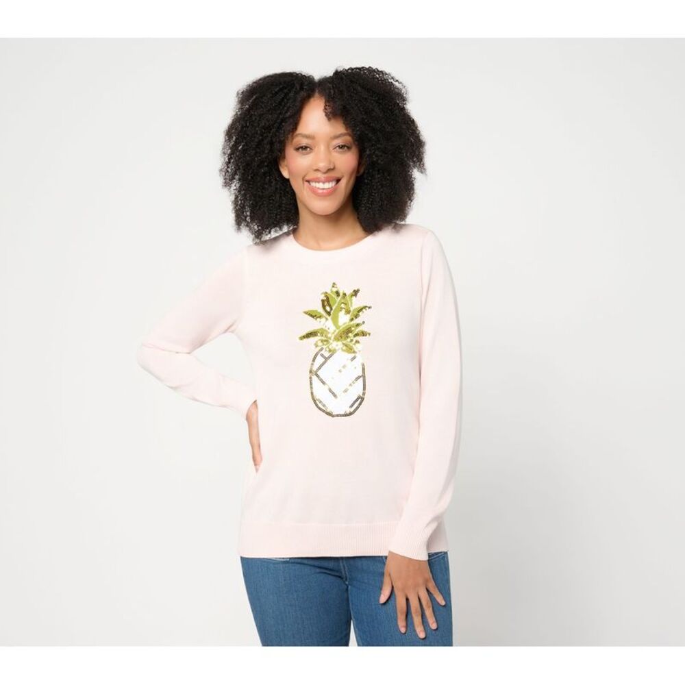 Belle by Kim Gravel Women's Top Sweater Sz L Make Your Selection: Pink A726369